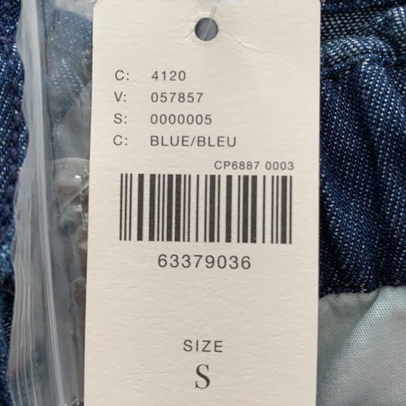 Anthropologie denim skirt with embroidery details - Never worn NWT size S - Picture 5 of 5